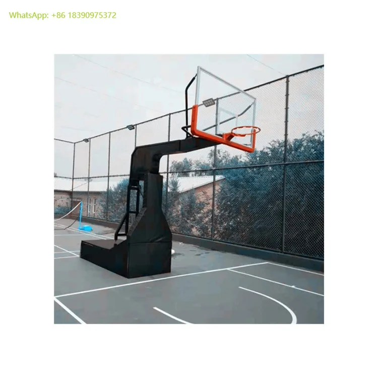 

GW Indoor/outdoor Training Glass Backboard Manual Hydraulic Basketball Stand