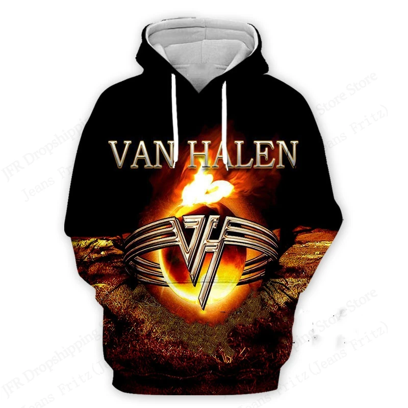 

Толстовки с 3d принтом Van Halen Band для мужчин и женщин, модная толстовка с капюшоном, женские толстовки, спортивный костюм унисекс, одежда больших размеров Moletom Y2k