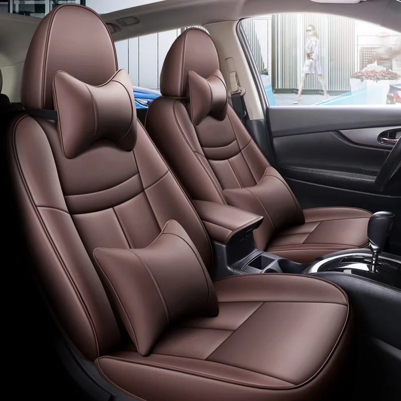 Car Special Seat Covers For Nissan X-Trail 2014-2025 Full Set Waterproof Auto Seat Protectors with Head Pillow Seat Cushion