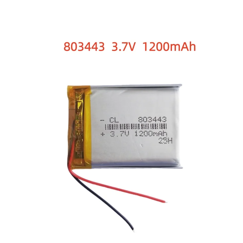Polymer 803443 3.7V 1200mAh Polymer Lithium Battery Game Console Tablet Digital Class Battery Rechargeable Li-ion Cell
