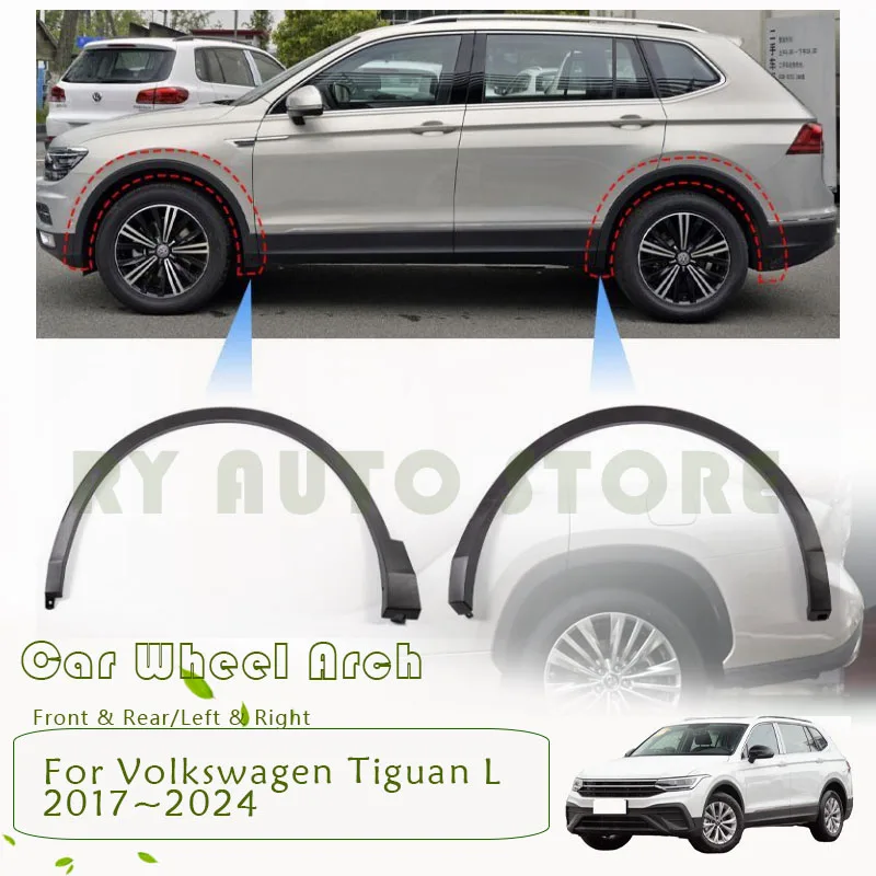 Radlaufverbreiterungen für VW Volkswagen Tiguan L R-Line Allspace X 2016~2024 Kotflügel Vorne und Hinten Radlaufverkleidung Zubehör