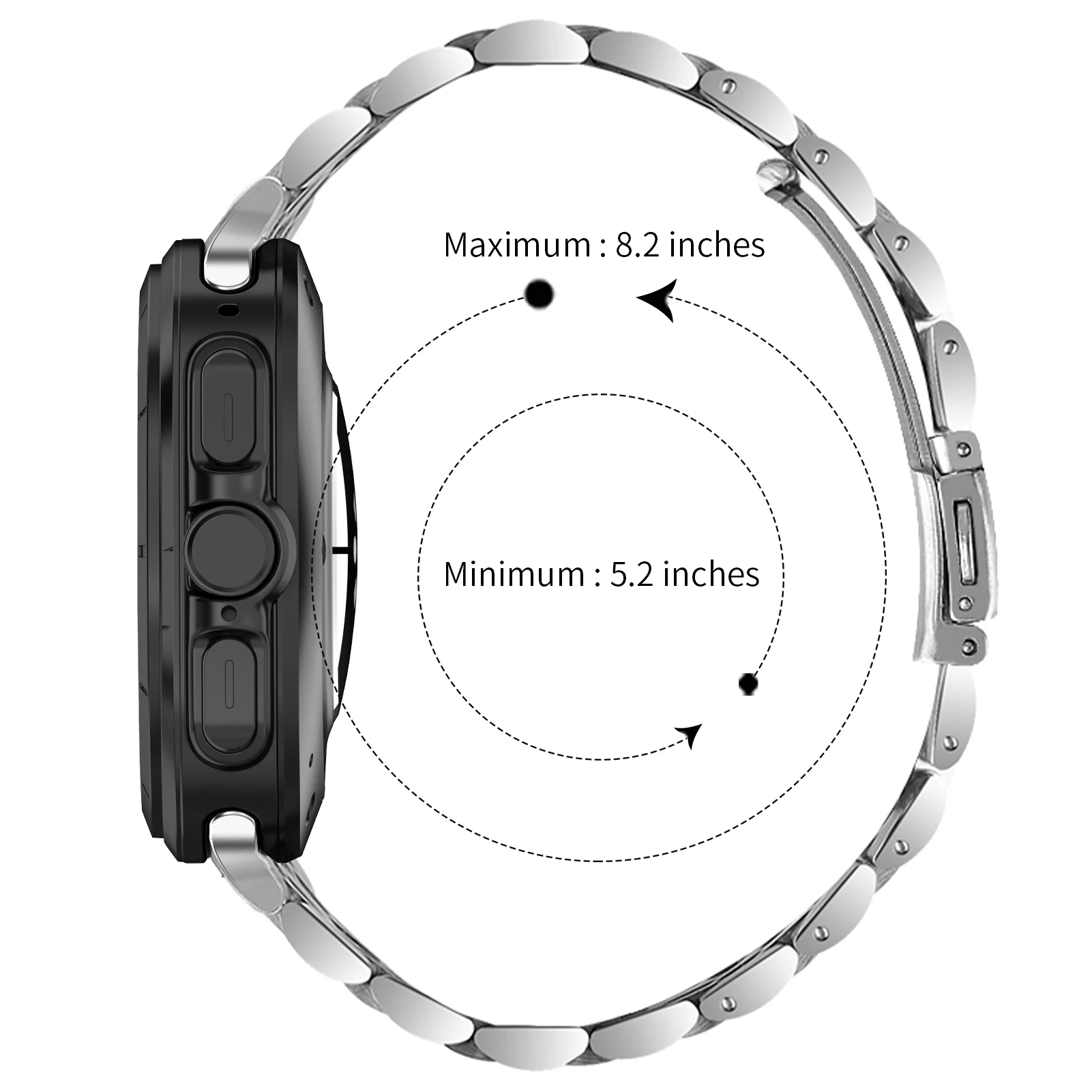 Gelang baja tahan karat untuk Samsung Galaxy Watch 7 Ultra 47mm tali Wanita Pria gelang lima manik-manik untuk jam tangan 7 ultra gelang