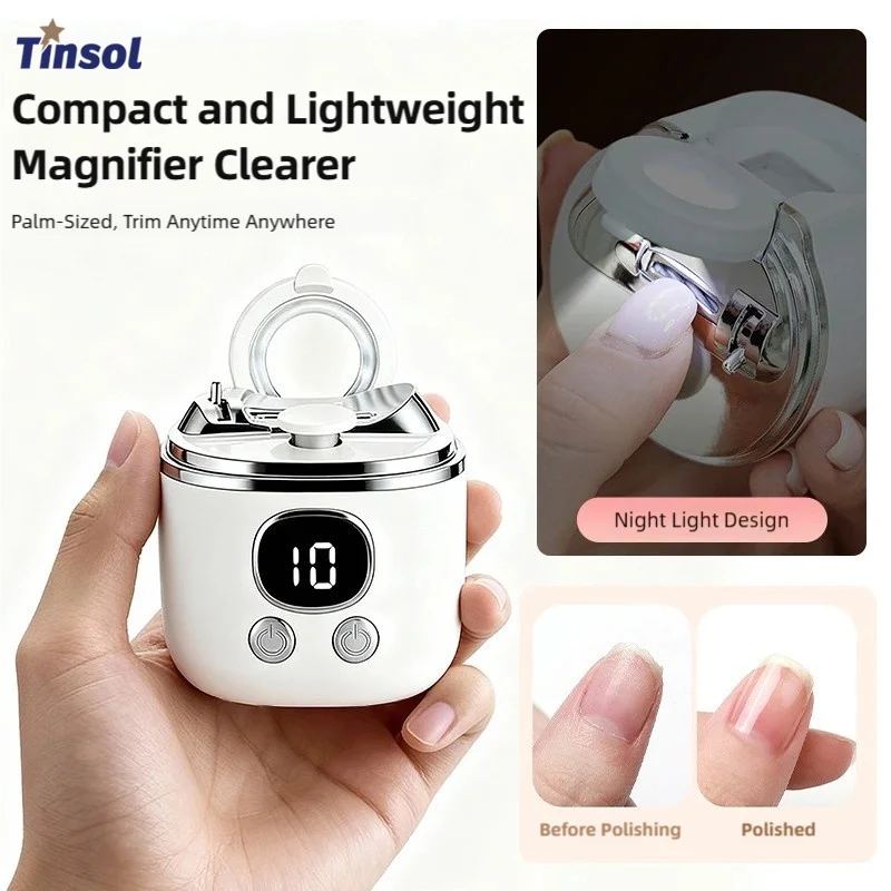 

TINSOL Electric Nail Clippers For Infants and Adults Automatic Nail Trimmer With Light Nail Trimmer Nail Repair & Polishing