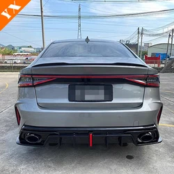 For Chery Arrizo 8 2022-2024 Car Plastic Black Rear Bumper Diffuser Flag Spoiler Splitter Exterior Accessories Trim Decoration
