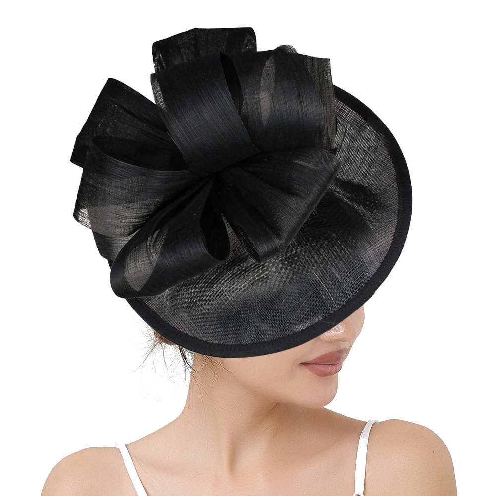 

Women's High-Quality Sinamay and Silk-Linen Fascinator Hat Headwear Headband Wedding Bride Hair Accessories With Hair bands