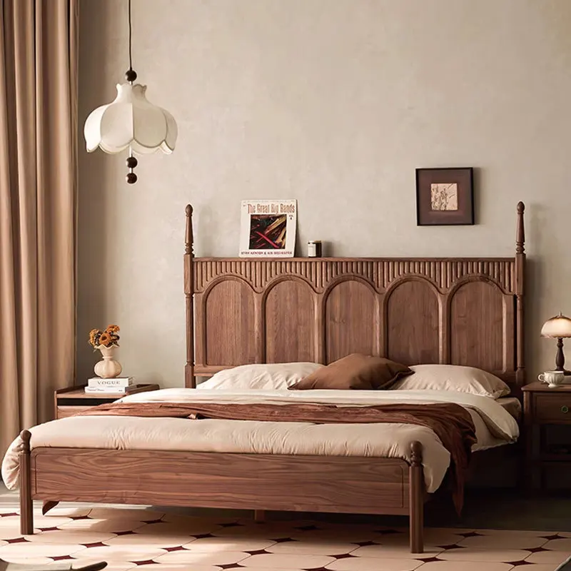 

Customizable North American Black Walnut Solid Wood Bed