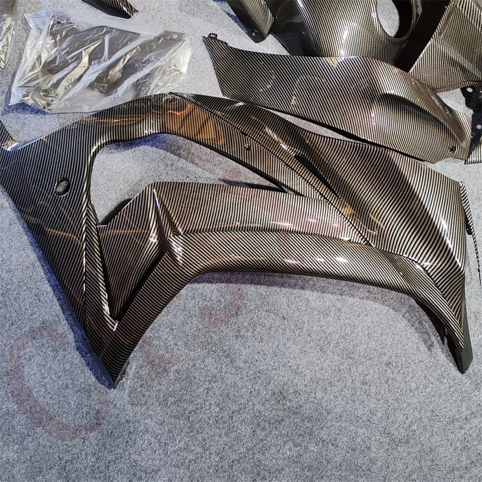 ألياف الكربون هدية لكاواساكي ZX10R ZX1000 2011-2015 دراجة نارية Fairings طقم الجسم ZX 10R 1000R 11-15 هيكل الإطار رسمت قذيفة #5
