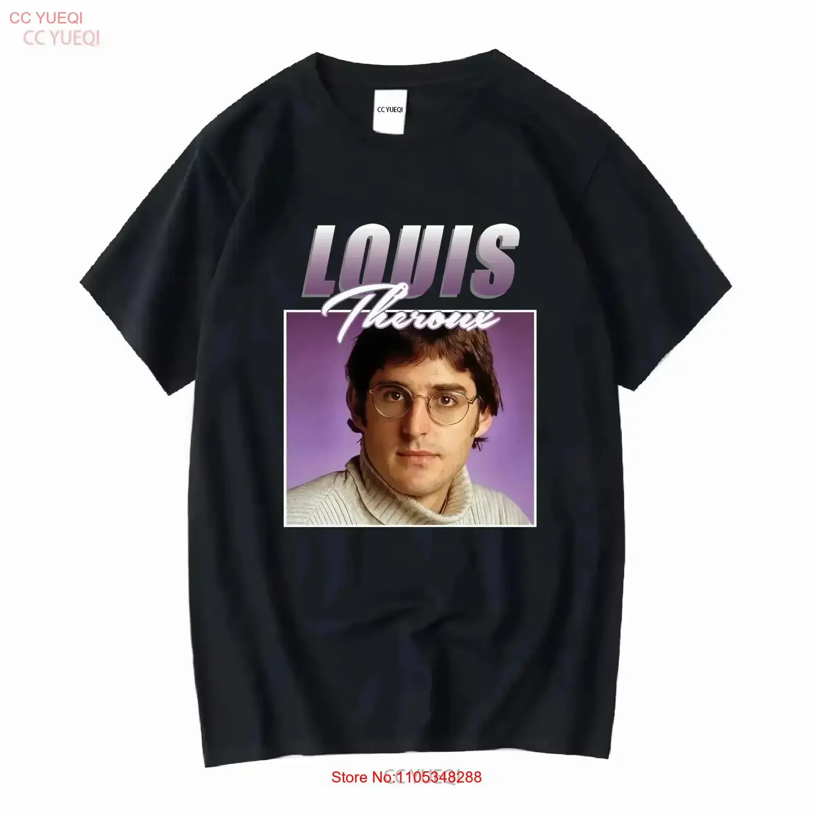 Louis Theroux Homage T shirt Top Retro 90's Vintage Funny TV Documentary Ico Washed Breathable Casual Stylish Versatile fashion