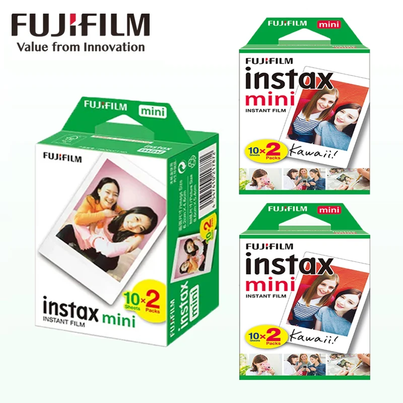 Película Instax Fujifilm Instax Mini película 10-60 hojas para cámara Fujifilm Instax Film Instax Mini 12 11 9 40 41 SE Link Liplay EVO