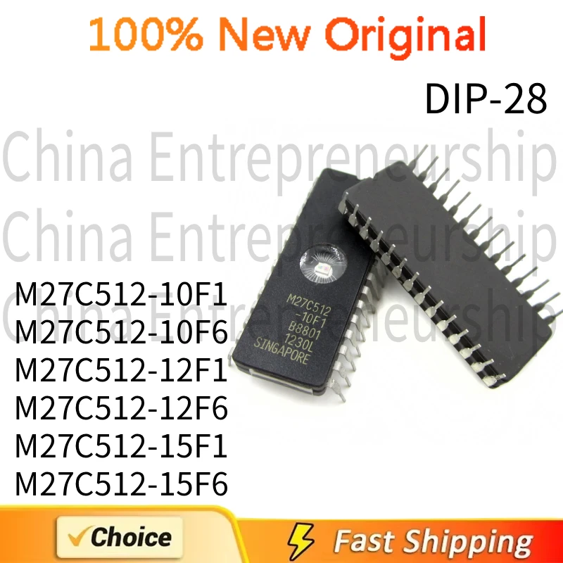 2~10 PCS DIP-28 M27C512-10F1 M27C512-10F6 M27C512-12F1 M27C512-12F6 M27C512-15F1 M27C512-15F6 Ceramic mirror memory IC chip
