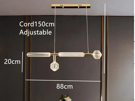 Cipher Multi Hanglamp Luxe Hanglamp van helder glas voor restaurant, trappenhuis, keuken, slaapkamer, design hanglamp