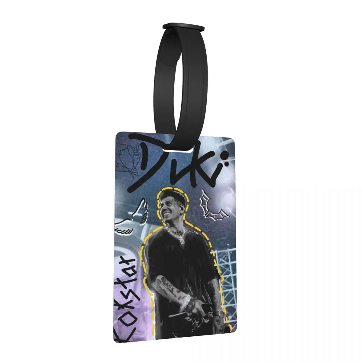 

Альбом Duki Singer Rapper Tour 2024, уютные багажные бирки, аксессуары для путешествий, милый багаж, посадочная бирка, держатель этикетки, идентификационное имя, адрес