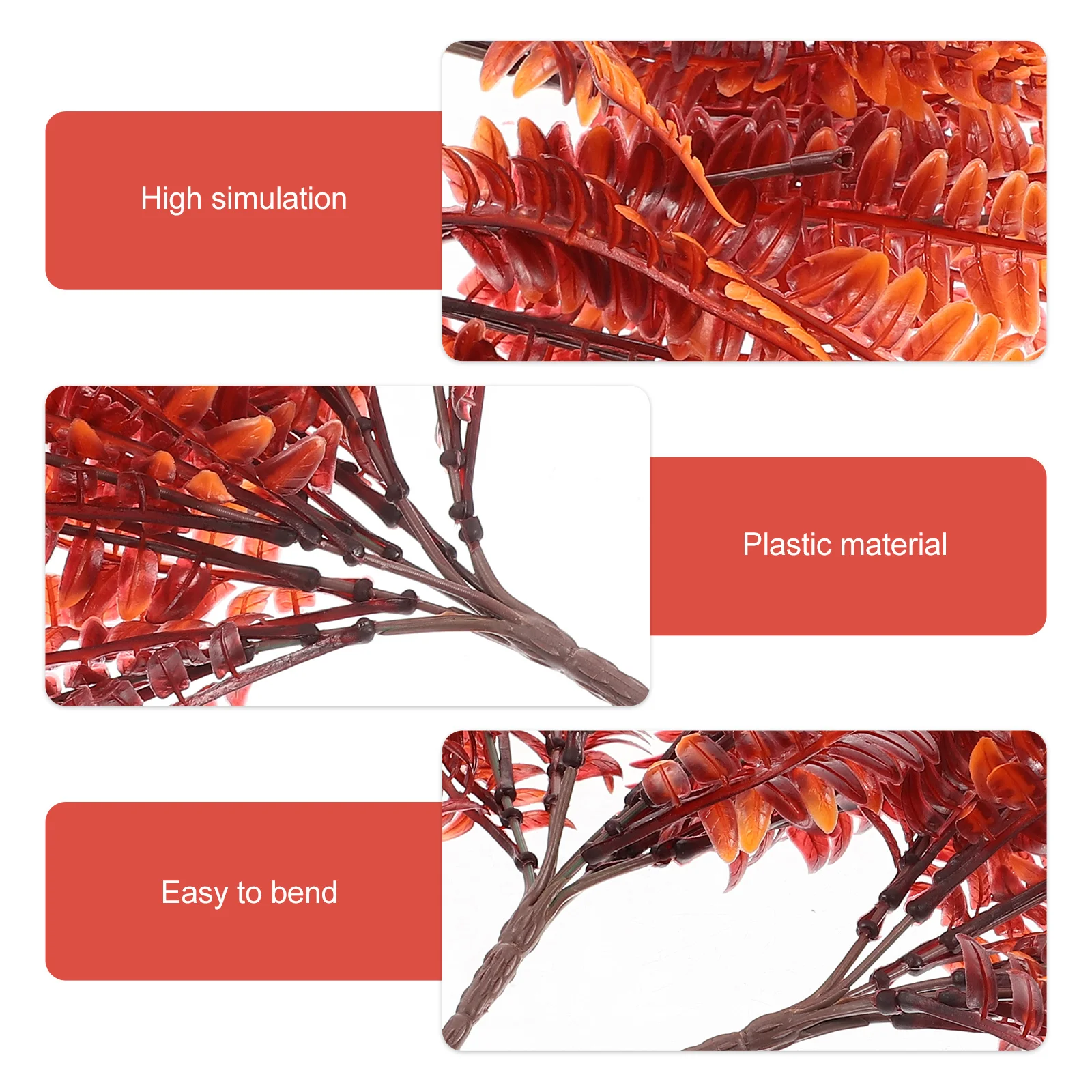 

6pcs Artificial Fern Plants Branches Fake Fern Picks Flower Arrangement Supplies Wedding Party Decor Photography Props Simulated