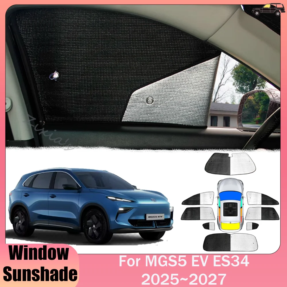 

For MGS5 EV ES34 2025~2027 2026 Car Windows Aluminum Foil Sunshade Skylight Windshield Sun Shade Protect Parasol Accessories