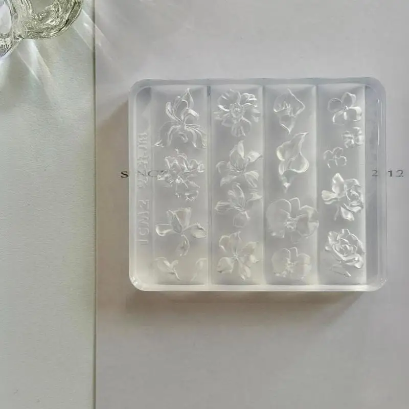 1 Stück Relief-Blütenblätter Schmetterling Orchidee Rose Vorlage Silikon-Nagelform Spielzeug Dreidimensionale Dekoration DIY Nagelform – Detail 7