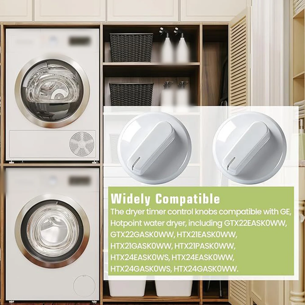 Easy Install Dryer Knob Appliance Timer Control WE03X25285 Knob Metal Ring Alignment Quick Fix Installation Glove Recommended