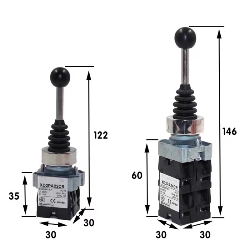 1Pcs New XD2PA24CR Joystick Controller XD2PA12CR XD2PA14CR Cross Switch XD2PA22CR