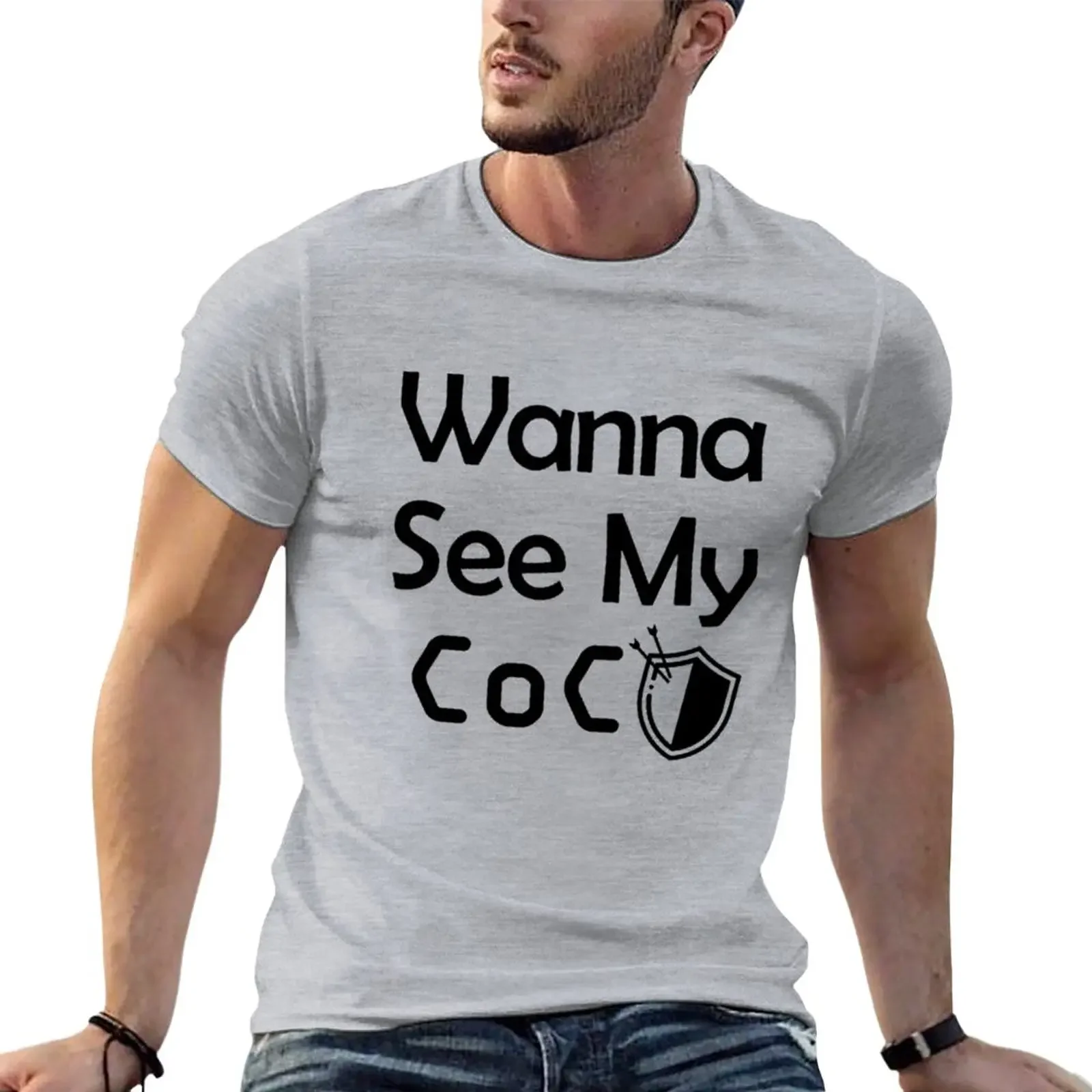 Clash Cheavyweight streetwear anime  Wanna See My COC,Clans Classic T-Shirt plus size tops boys whites plain white t  men view 5