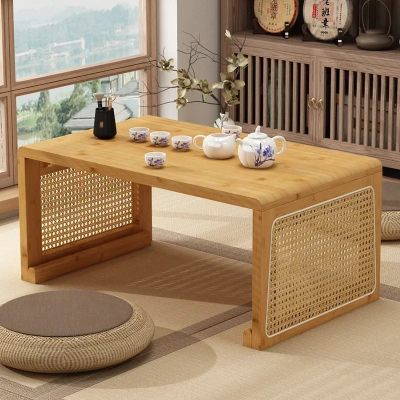 Tatami Japanese bay window table zen folding bedroom sitting on the floor tea table