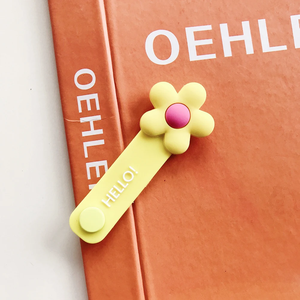 

2 Pcs Cord Organizer Office Self Cable Holder Three-dimensional Organiser Yellow Wire