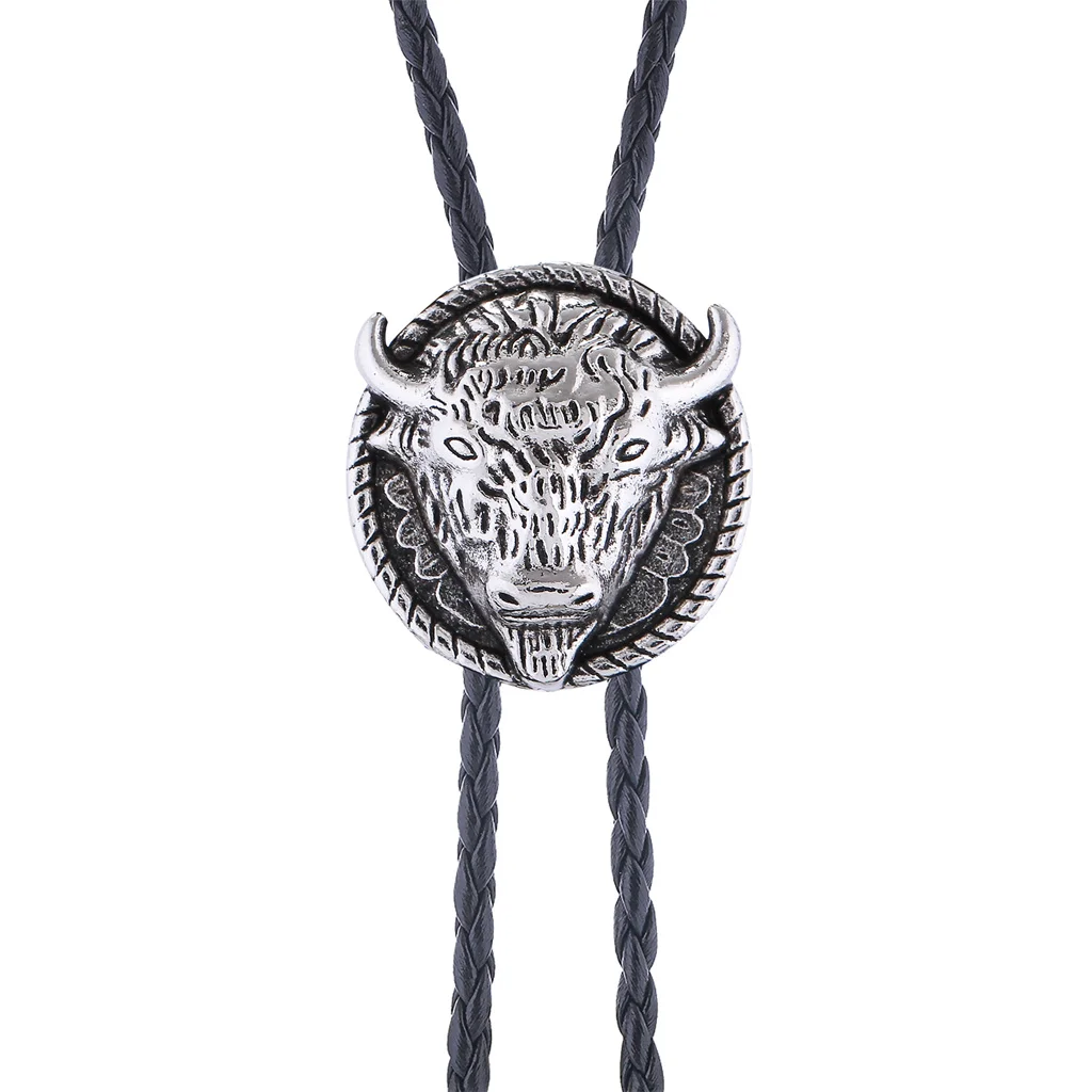 Fashionable and Creative Bison Head bolo Tie