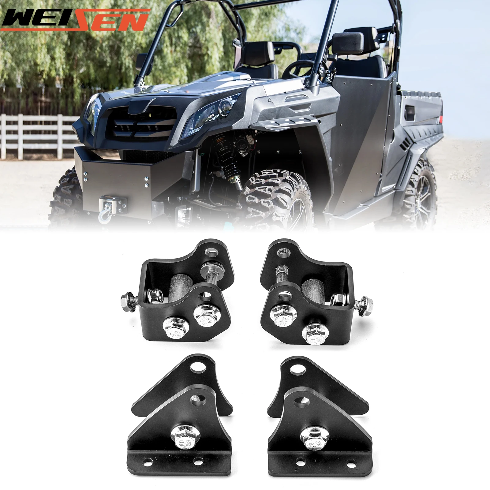 

UTV Front & Rear 2.0" Full Suspension/Leveling Lift Kit Rise No Drill for 2013+ CFMoto Tracker 800&UForce 500/800 Accessories