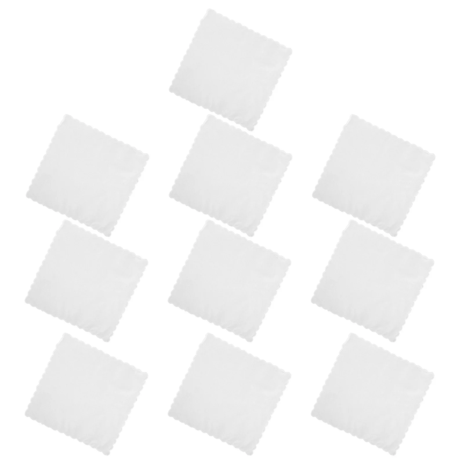 10pcs Pure Cotton Soft Handkerchiefs 11.79" White Breathable Square For Suit Pocket Daily Use Machine Washable Men Women Wedding