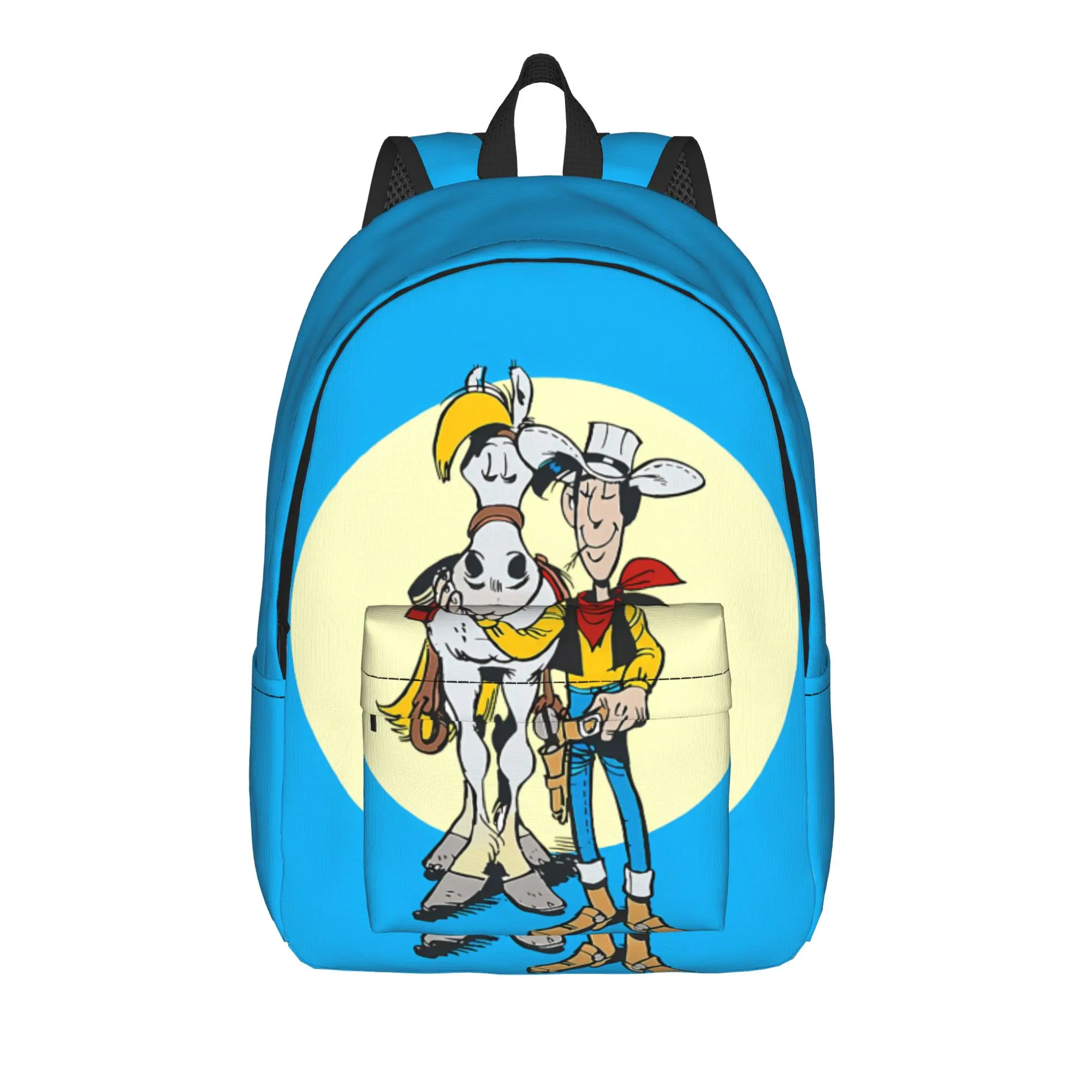 Lucky Luke Cartoon Comics (1 (9) Backpack Unisex  Large Backpacks Polyester Style School Bags Workout Colorful Rucksack
