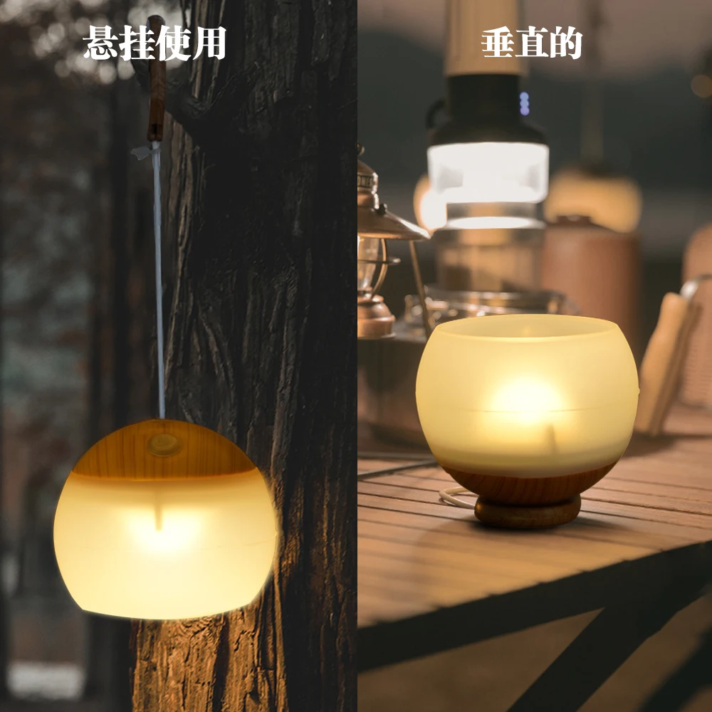 New Outdoor Atmosphere Night Light Camping Portable Lighting LED Tent Light For Snow Peak Lantern Flower Rechargeable Flashlight