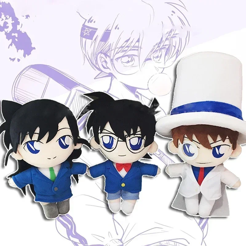 Detective Conan Knuffel 20 cm Conan Kaitou Kiddo Rachel Moore Soft Gevulde Poppen Anime Plushie Figuur Verjaardag Kerstcadeaus