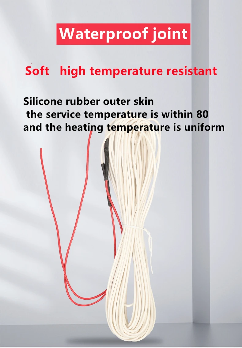 SRAG 12/24V low voltage silicone rubber heating wire heating wire physical therapy pad electric vehicle heating pad incubation