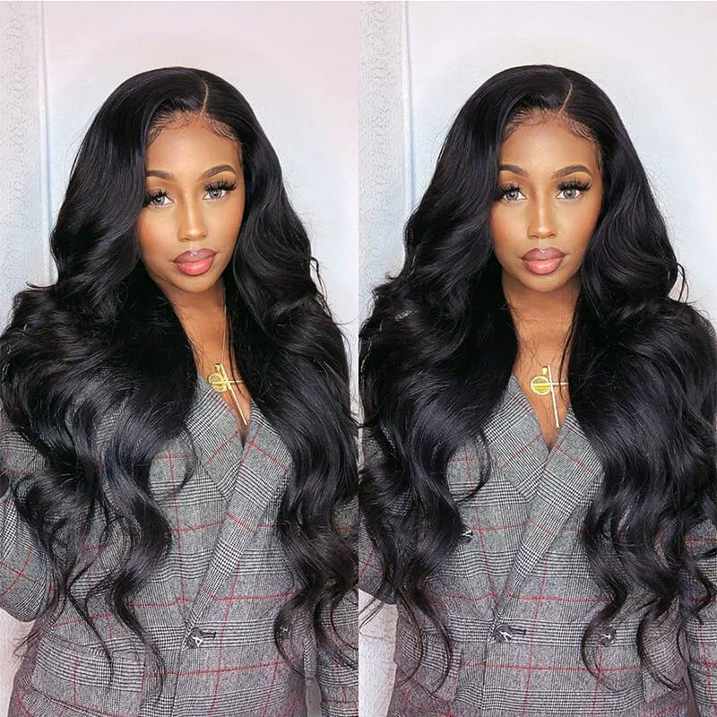 Hd Lace Frontal Wigs 13 x 6 Lace Pre Plucked Wavy Human Hair Wigs Body Wave Human Hair Lace Front Wigs