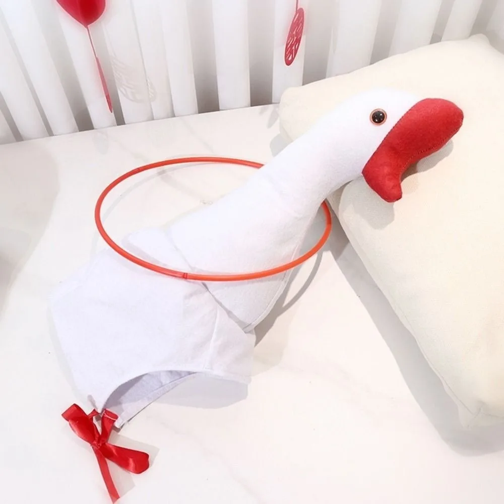 

Белый/розовый цвет, головной убор с большим гусем, мягкий плюшевый гусь, легкая игрушка-гусь, мультяшная шляпа с гусем, регулируемый дизайн, мультяшный стиль