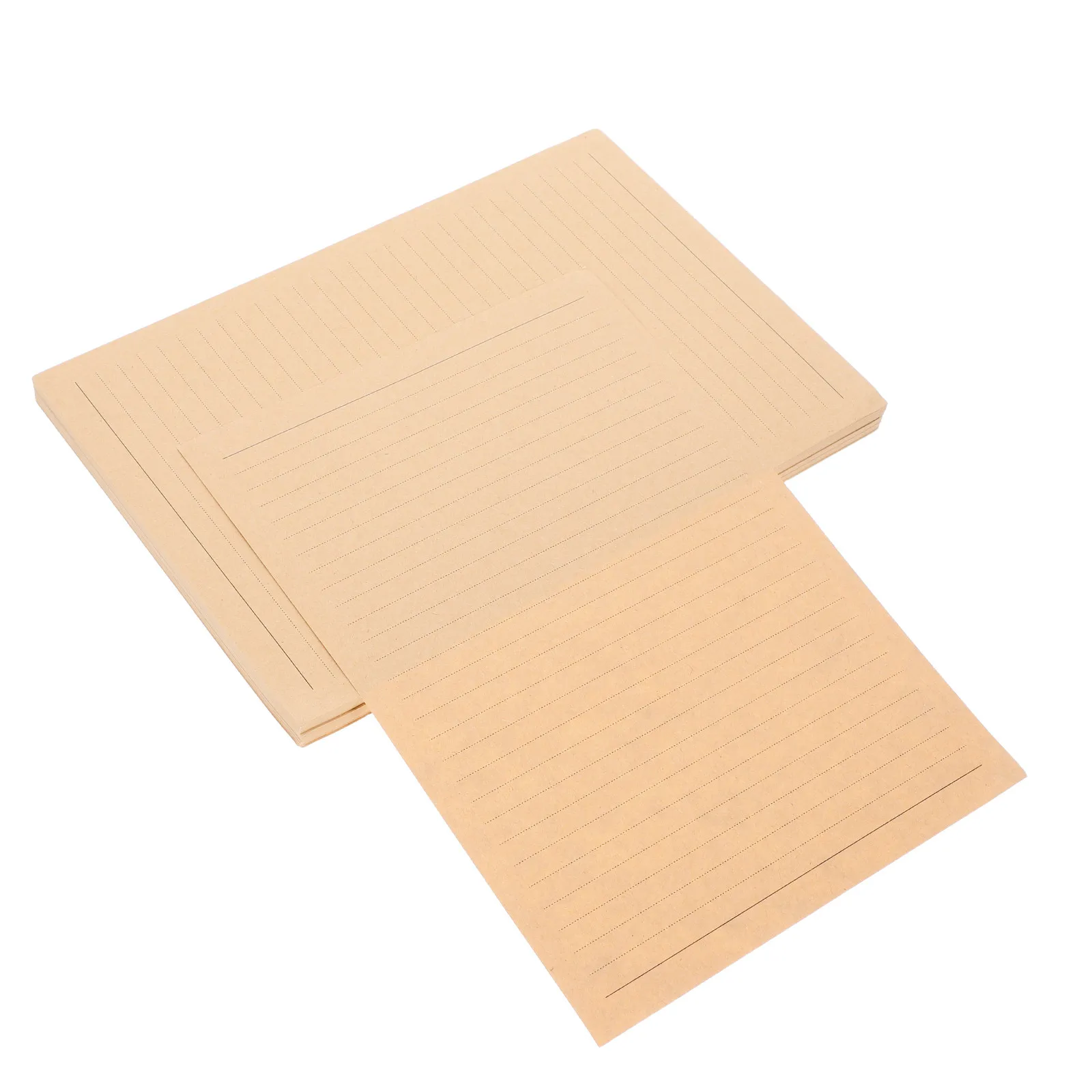 

100Pcs Vintage Kraft Paper Retro Letter Writing Paper Lined Stationery Set for Invitations Notes Sketching Artistic