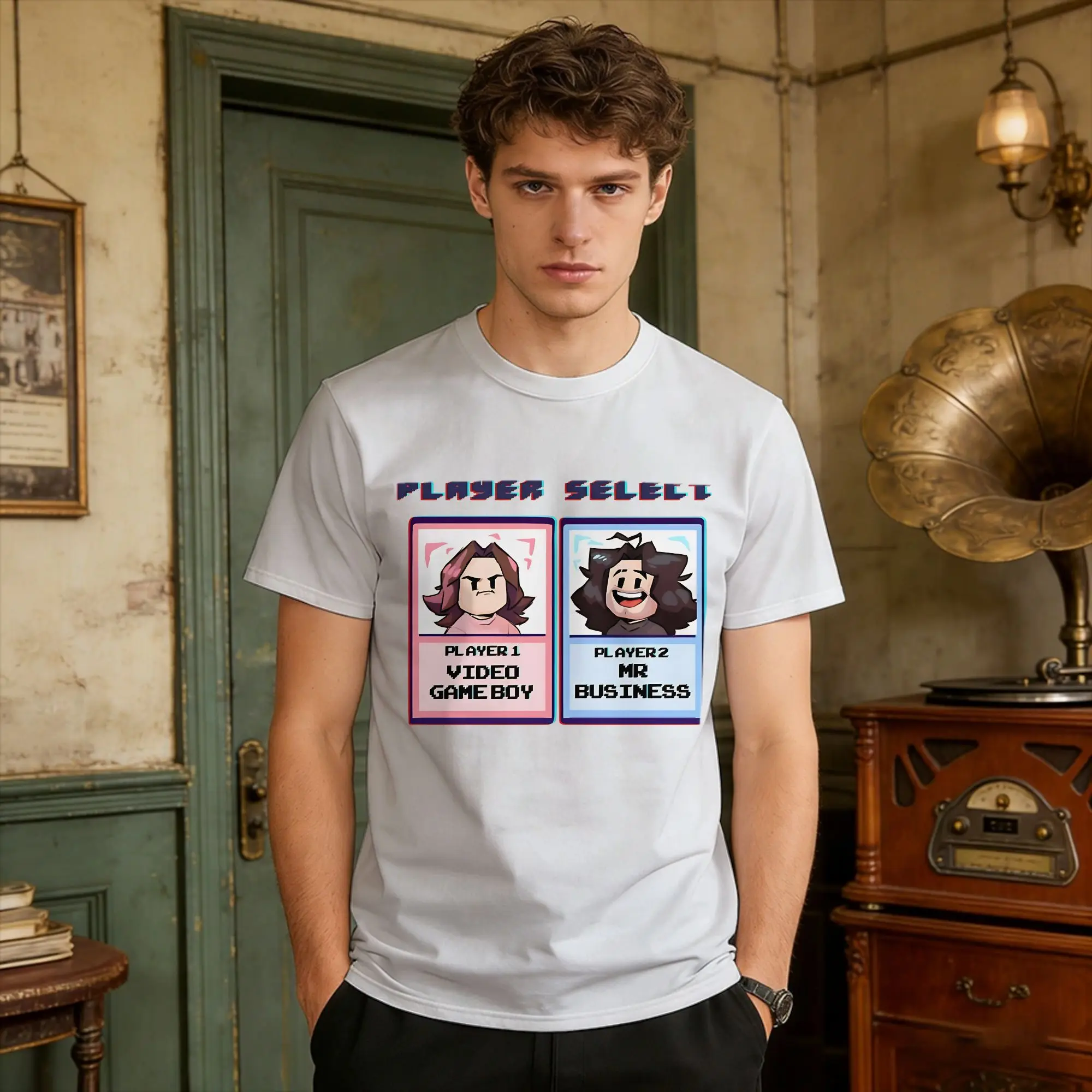 Men's Gamegrumps! T-Shirts  Player Select! 100 Cotton Top Tees Summer Short Sleeves T Shirt Crewneck Hipster Print Tee Shirt