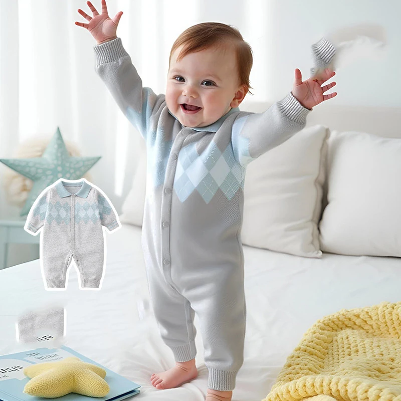 الخريف الشتاء الوليد بنين السروال القصير القطن الخالص المعين الجاكار رفض طوق طفل صبي حللا متماسكة فتاة صغيرة وزرة #1