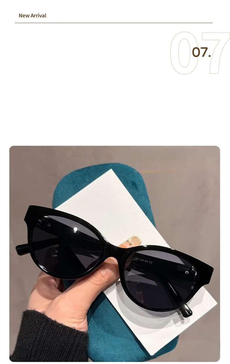 Neue Sonnenbrille im Cat-Eye-Stil mit T-förmigen Bügeln und kleinem Duft für Damen DS-8820 – Detail 8