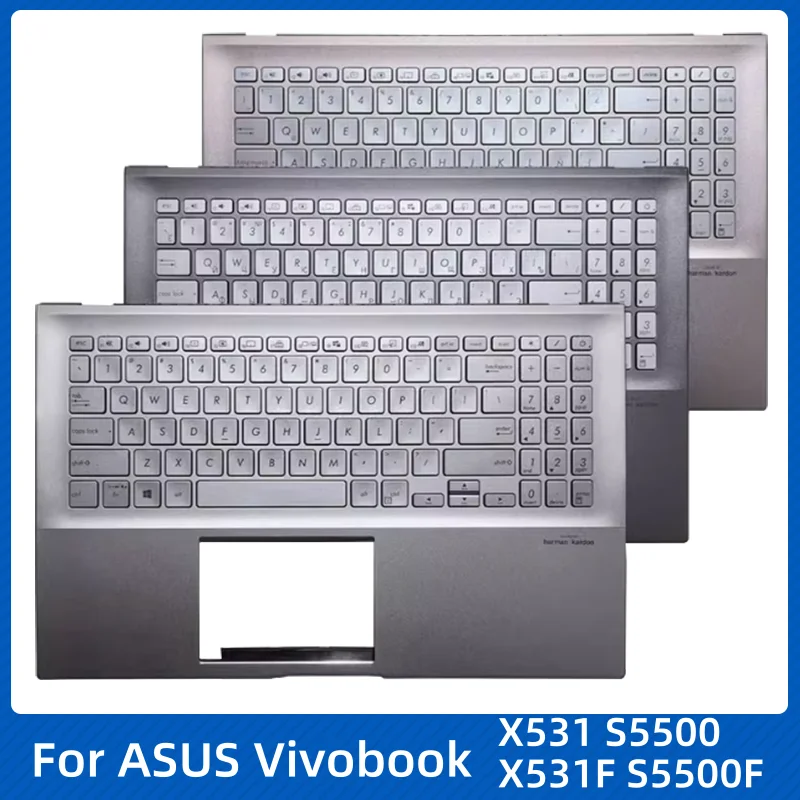 For ASUS vivobook 15s X X531 X531F S5500 S5500F Laptop  with US Keyboar Palmrest Upper Top Cover Computer Replacement Shell Case