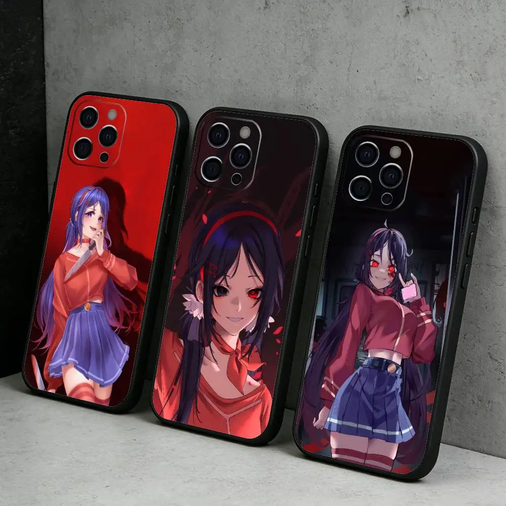 

Game M-MiSideS Crazy M-Mita Phone Case For iPhone17,16,15,14,13,12 Plus,Max Soft Silicone Black Cover