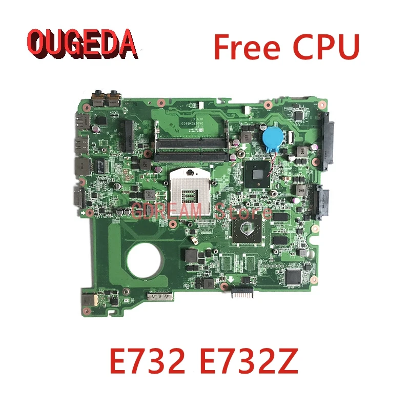 OUGEDA MBNC806001 MBND706001 DA0ZRCMB6C0 For ACER EMachines E732 E732Z Laptop Motherboard HD6370M GPU HM55 DDR3 Full test