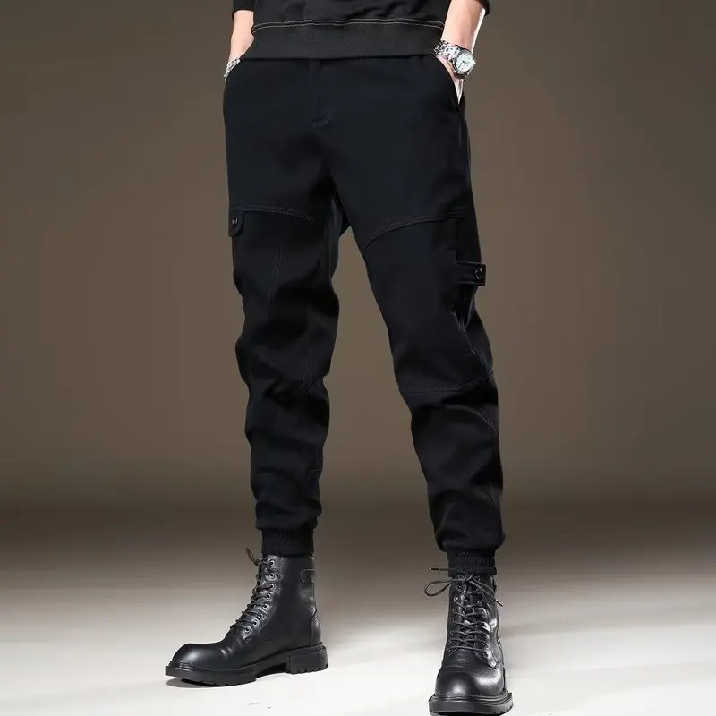 New Arrivals 2024 Summer Men's Casual Pants Workwear Trousers Loose-fitting Fashion Streetwear Long Trousers moletom masculino