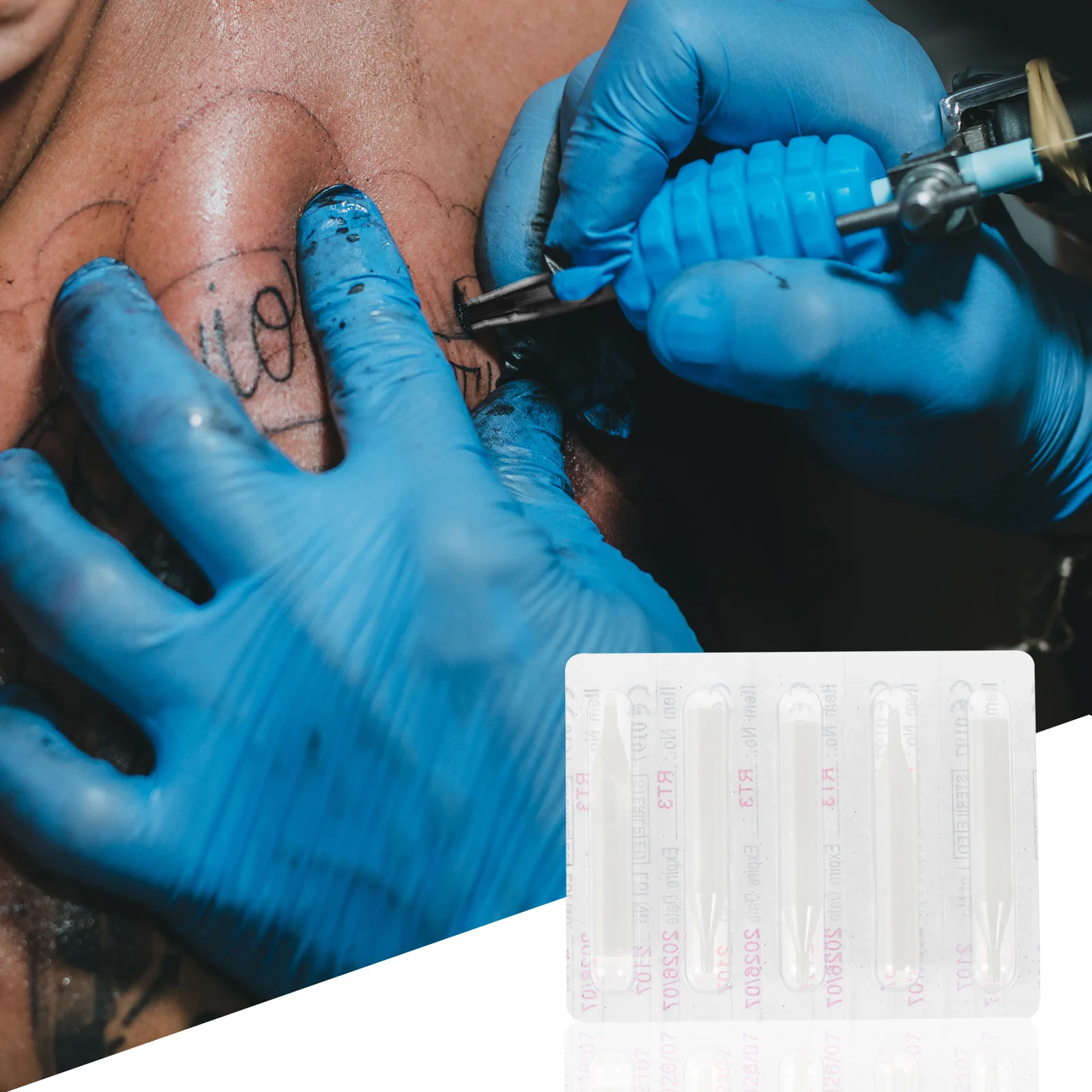 

1 Box Tips Disposable Nozzles Professional Grade Sterilized Strong ABS Perfect Fit Most Tattoo Machines