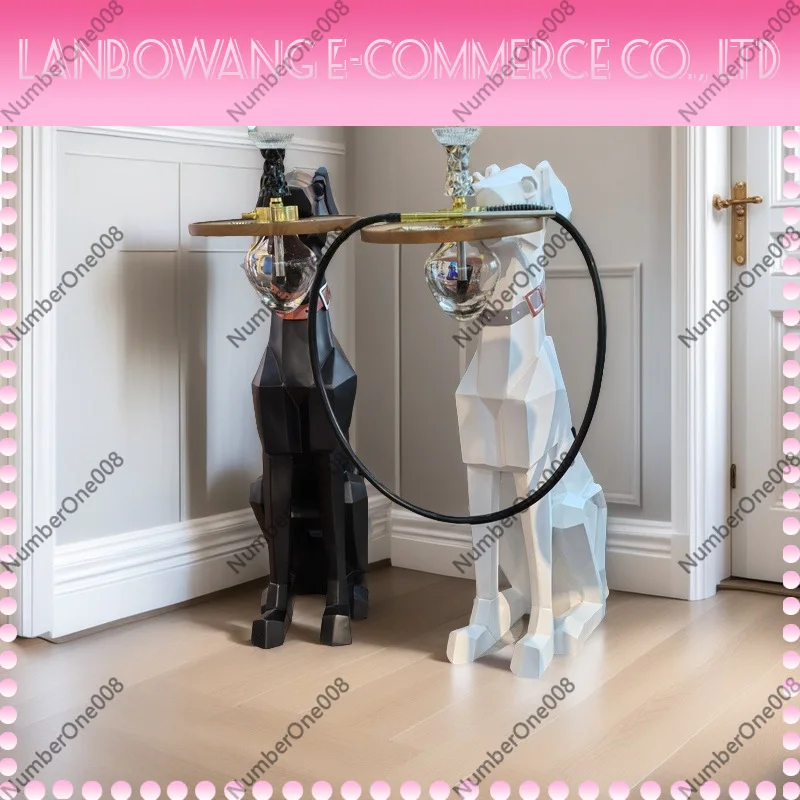 Resin Dog Figurine Large Floor Decor Art Craft for Home Living Room Bar Gift