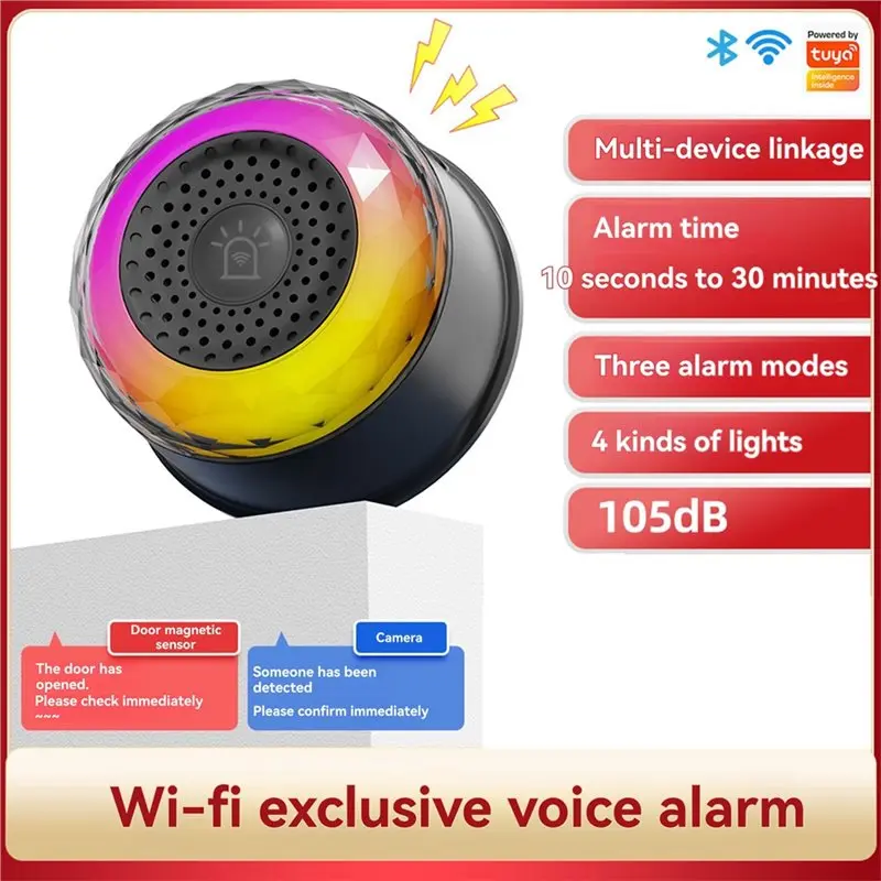 N75R-CO detector wifi som luz sensor de alarme 350m ip44 sem fio casa ao ar livre campainha luz da noite para escritório casa voc pir