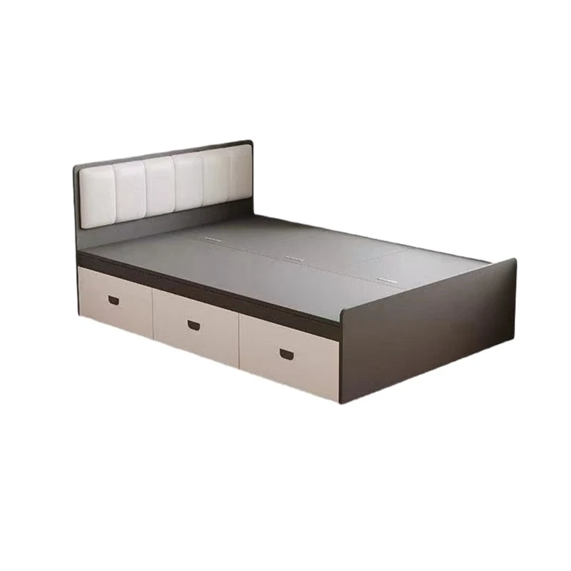 

Solid wood tatami bed High box storage double bed