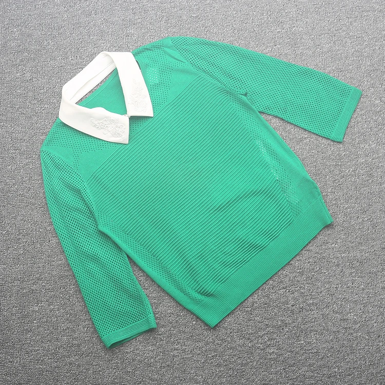 Mittabai Long Sve محبوك سترة تنوعا المرأة Faion ربيع الخريف ملابس مريحة لينة النسيج قسط Quali