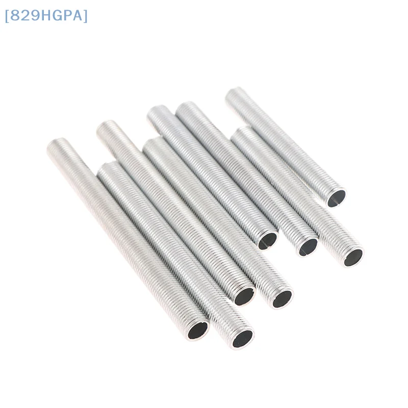 10Pcs Lamp Tooth Tube Metal M10 Hollow Threaded Tube Galvanized Led Lamp Head Chandelier Link Fixed Base Support Rod