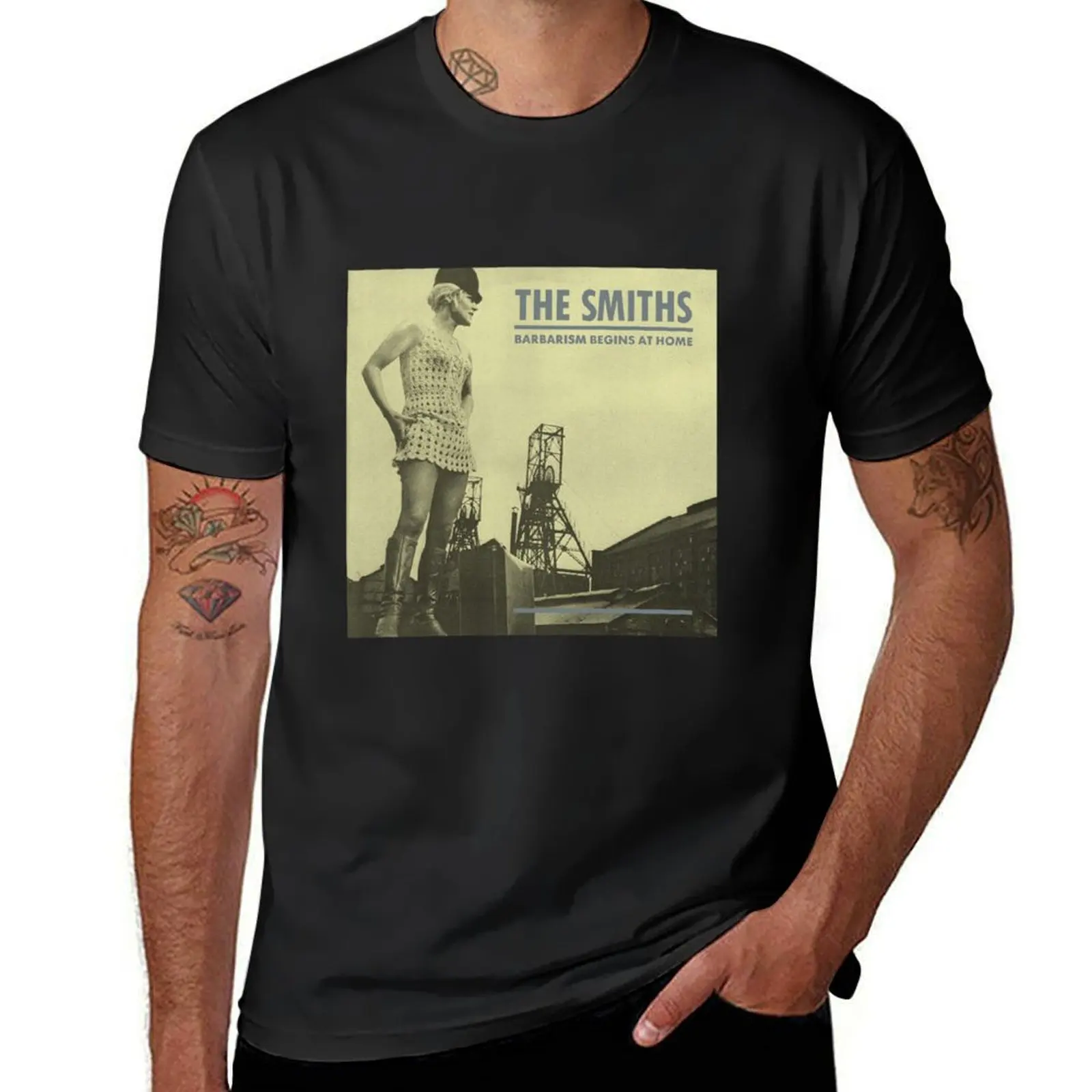 The Smiths Barbarism Begins At Home T-Shirt plus size tops blacks quick drying sweat Men's t-shirts