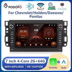Podofo 7”2+64G Car Radio Multimedia Video Player For Chevrolet Captiva /Holden/Daewoo/Pontiac Carplay autoradio Bluetooth FM