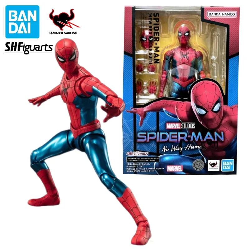 

In Stock Bandai S.H.Figuarts SHF Spider-Man New Red and Blue Suit No Way Home Animation Action Figure Model Collection Hobby